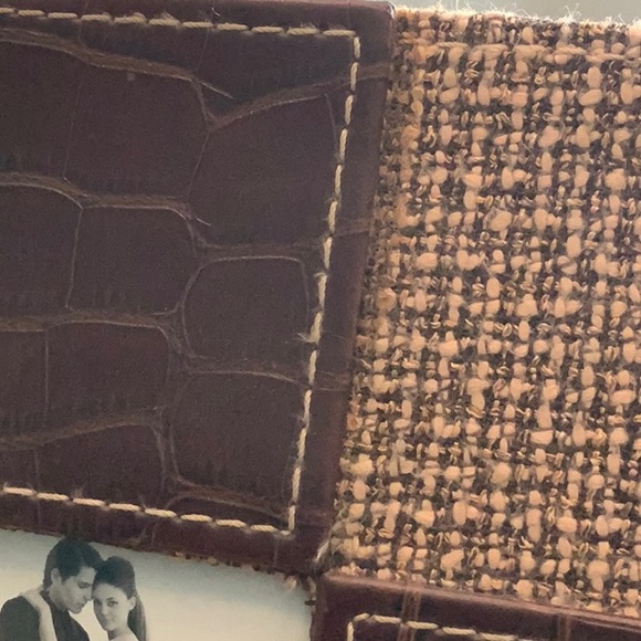 Leather and Fabric Picture Frame. - Picture 2 of 5